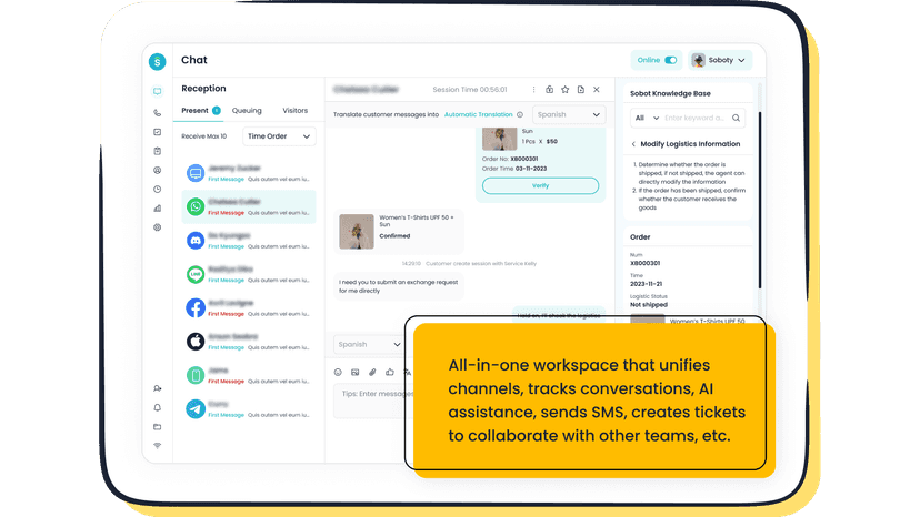 All-in-one workspace that unifies channels 