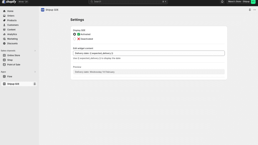 Display the information in the right format