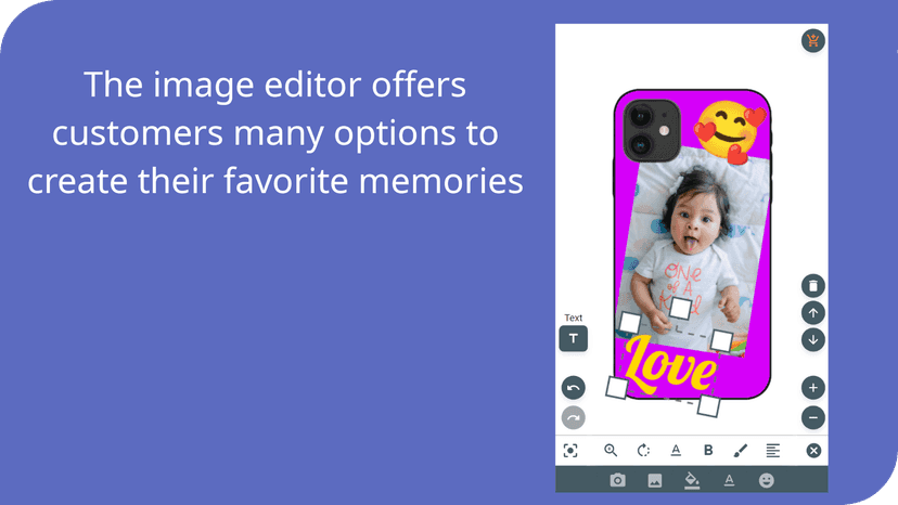 Image editor offers customers many options for personalization