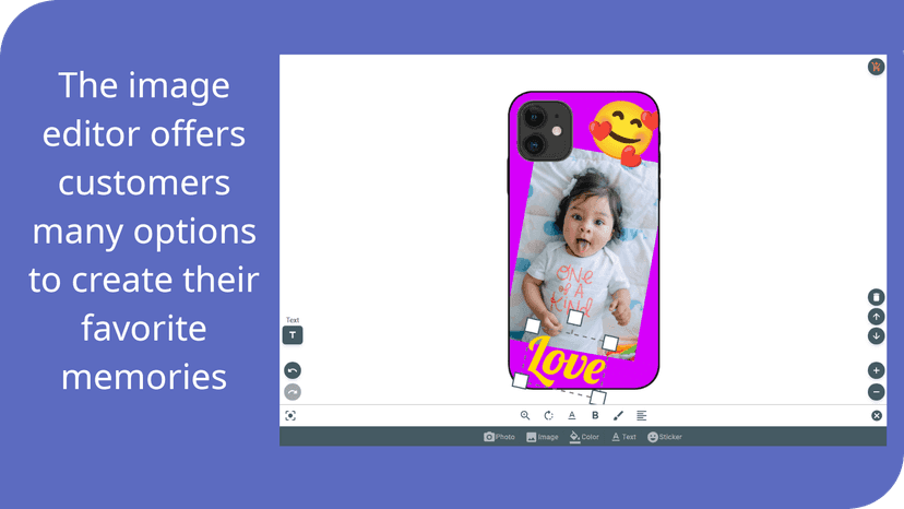 Image editor offers customers many options for personalization