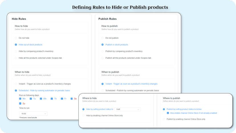 Rule - how to hide