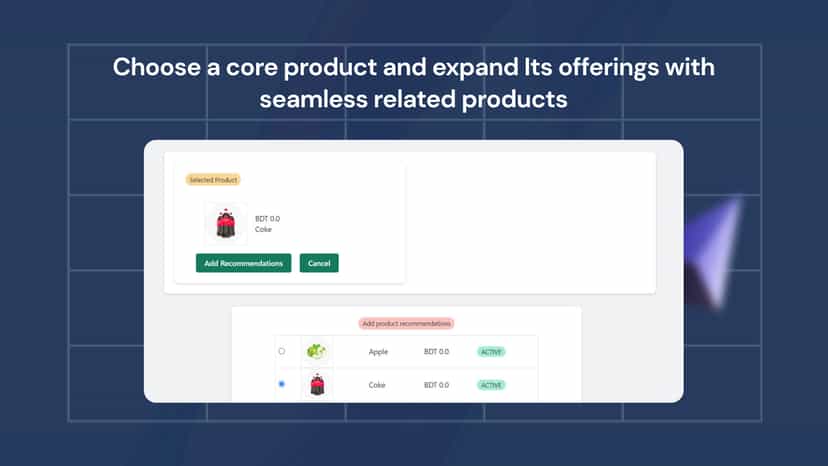 Select any product to set related product under this product