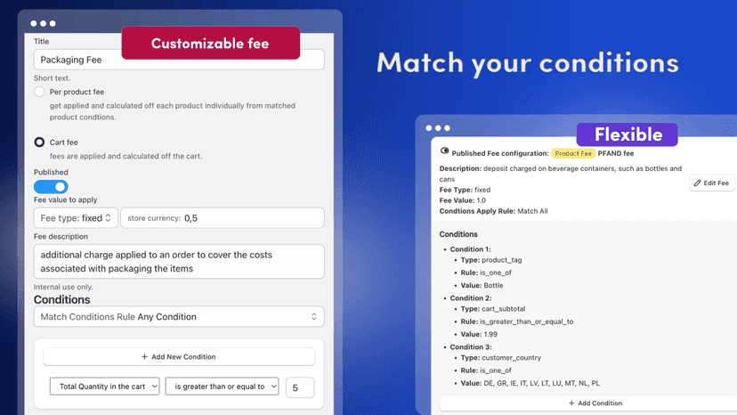 Match your conditions to apply