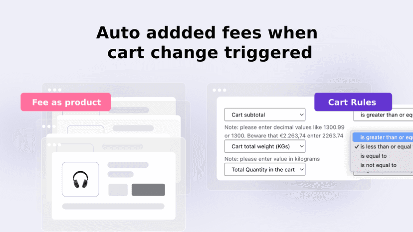 Trigger cart change to auto-add a fee