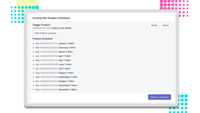 Product of the month Subscriptions