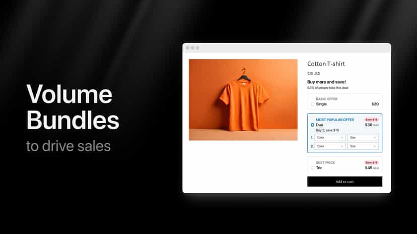 Volume discounts &amp; bundles for Shopify