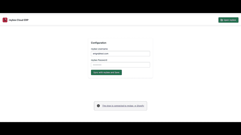 update you connection from this page