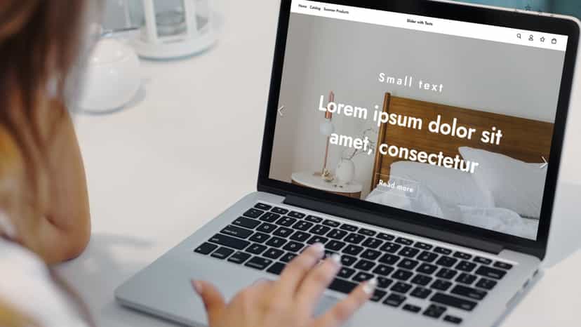 Images Slider with custom texts & countdown