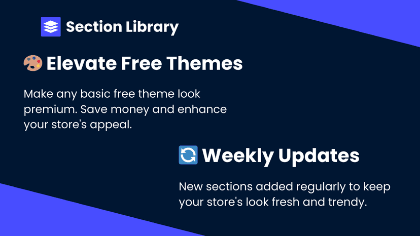 Two features of the app: Updates and Free Theme Boost