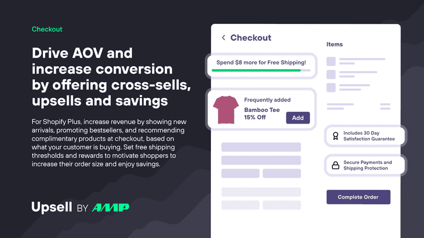 Checkout upsells and tiered rewards for Shopify Plus