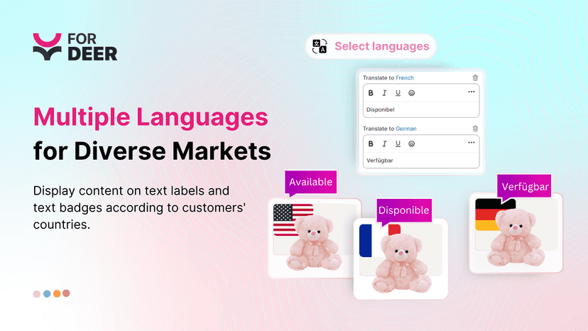 Multiple languages Labels & Badges 