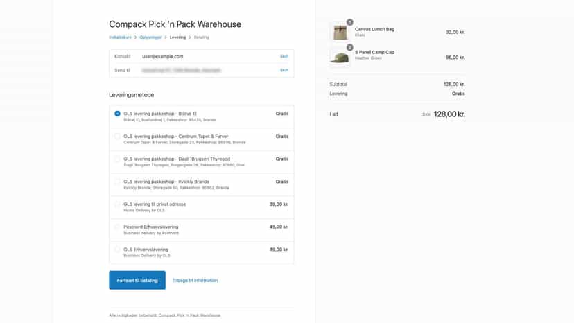 Pick Points and Other Shipping Methods displayed at Checkout