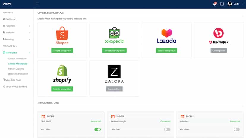 Connect multiple Shopify Account