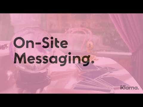 View the promotional video for Klarna On‑Site Messaging