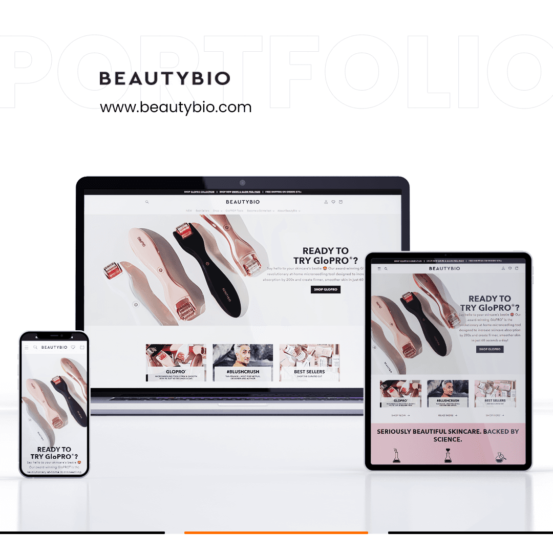 Shopify Beauty niche website design and development screenshot
