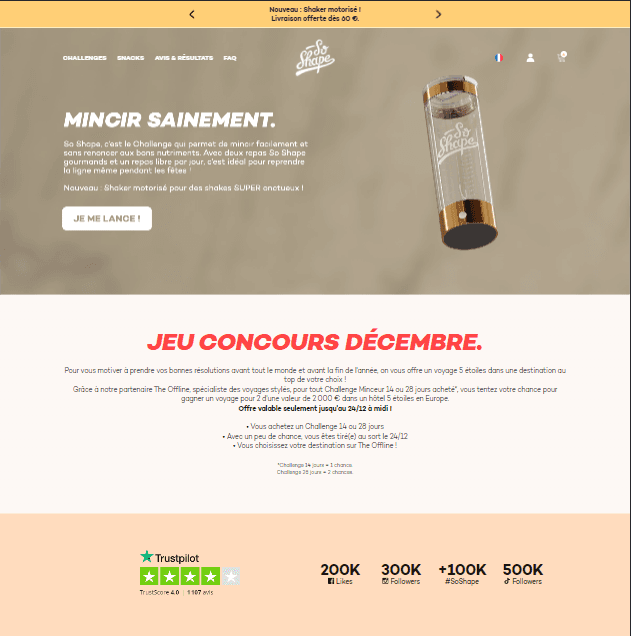 Refonte et personnalisation du thème de So Shape screenshot