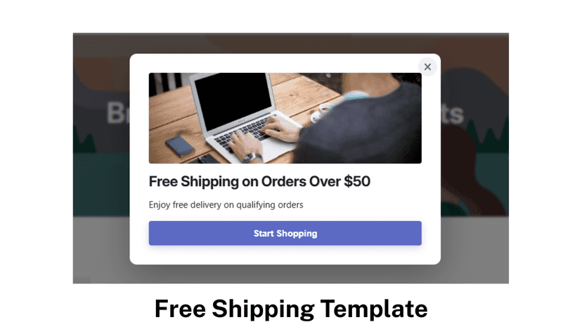 Announce free shipping policy, terms or conditions