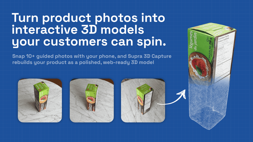 Create Shopify 3D models from product photos