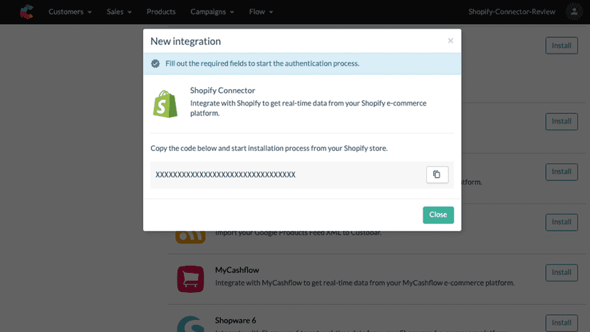 Activating Custobar Connector