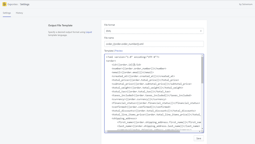 Output File Template