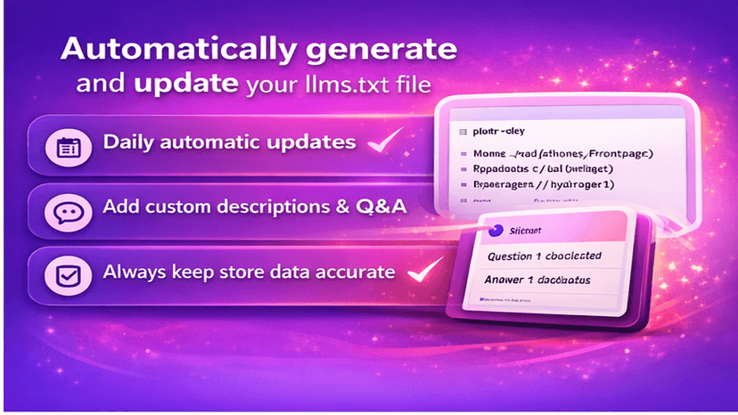 Automatically generate and update your llms.txt file