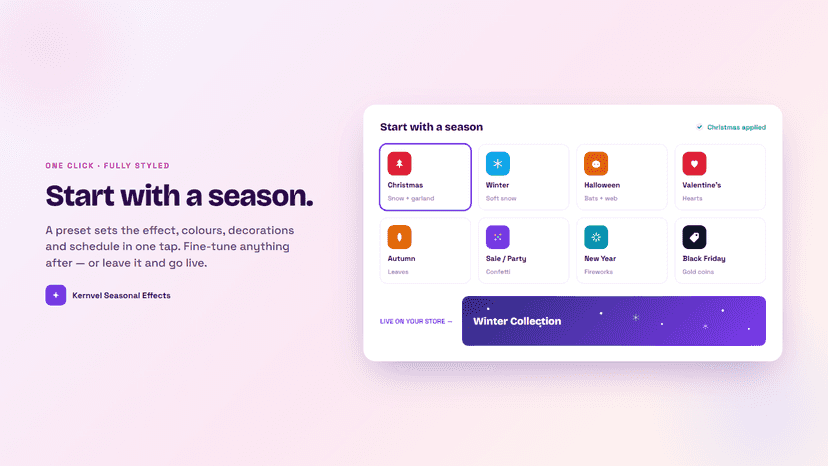 Kernvel Seasonal effects