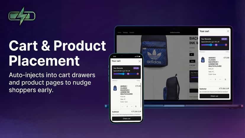 Progress bar shown in cart drawer and on product pages.