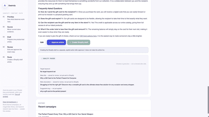 Awenvia article review with quality and SEO checks.