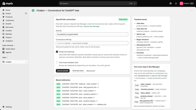 Five-step setup guide shown until the app is configured
