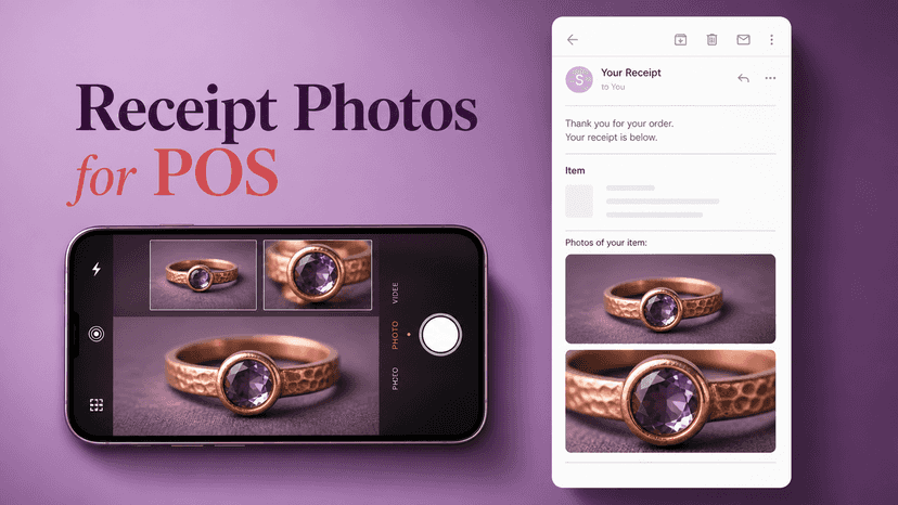 Ring photos captured in POS and added to an email receipt