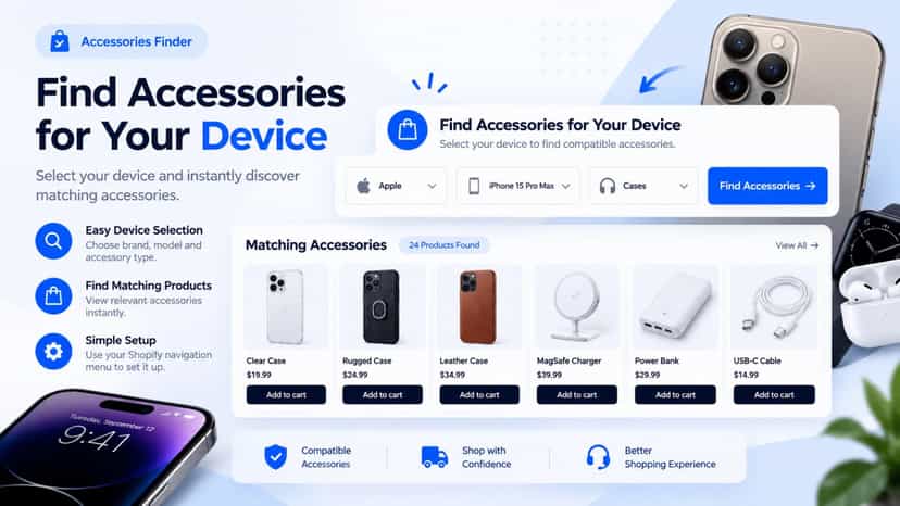 Find matching accessories with the Accessories Finder.