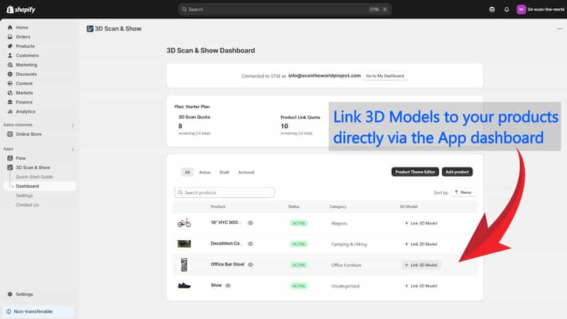 "Scan the World" - 3D Scanning Platform Dashboard