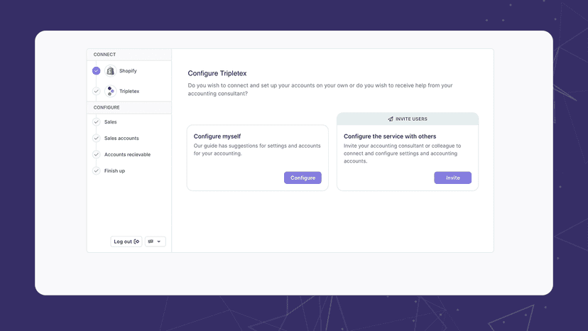 Invite users to help set up app
