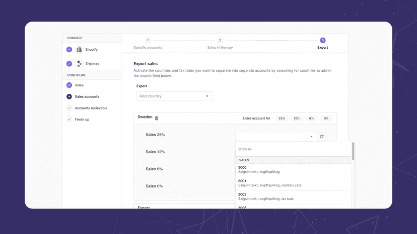 Accounting in Tripletex