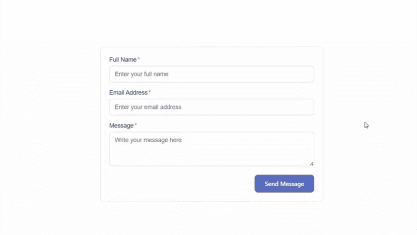 Generated Form after submitted the prompt