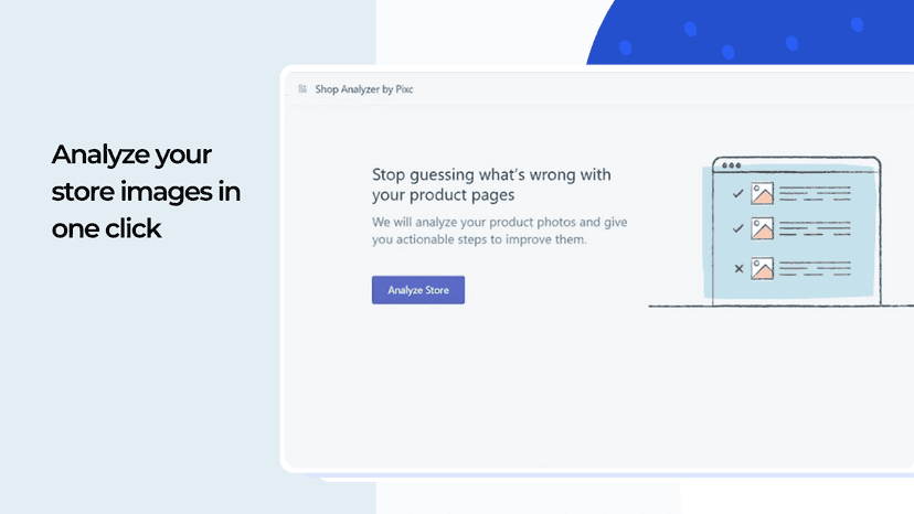 one-click button to analyze store images