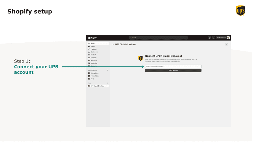 Connect your UPS account