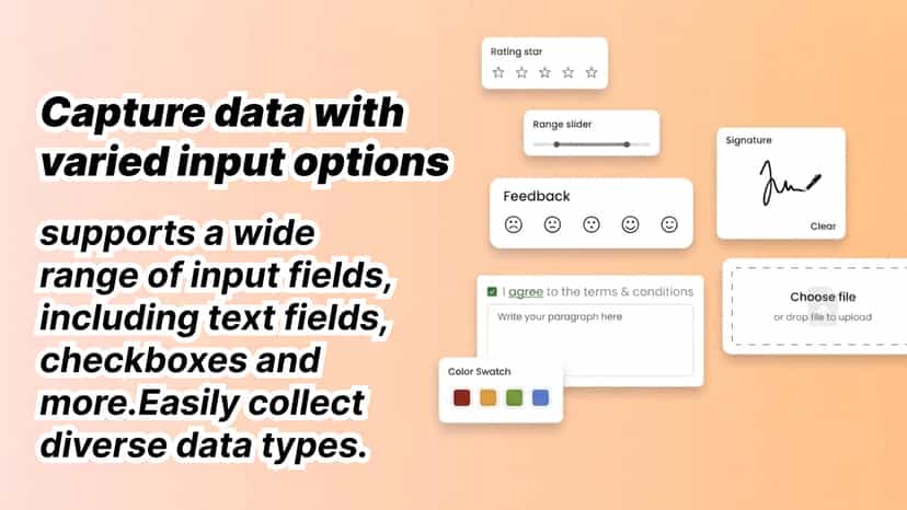 Capture data with varied input options