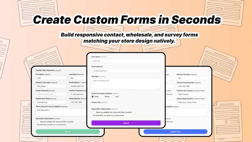 FormLab app interface displaying custom form creation.