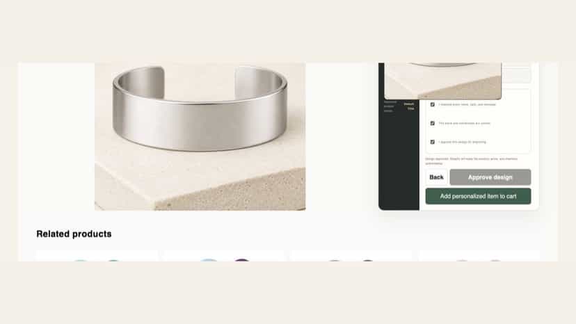 Shopper location personalization and engraving preview