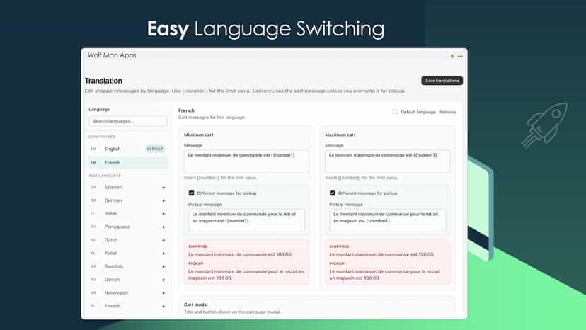 Multiple Language Settings