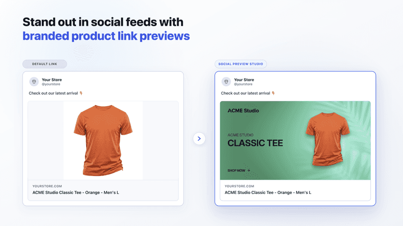 Stand out in social feeds with branded product link previews