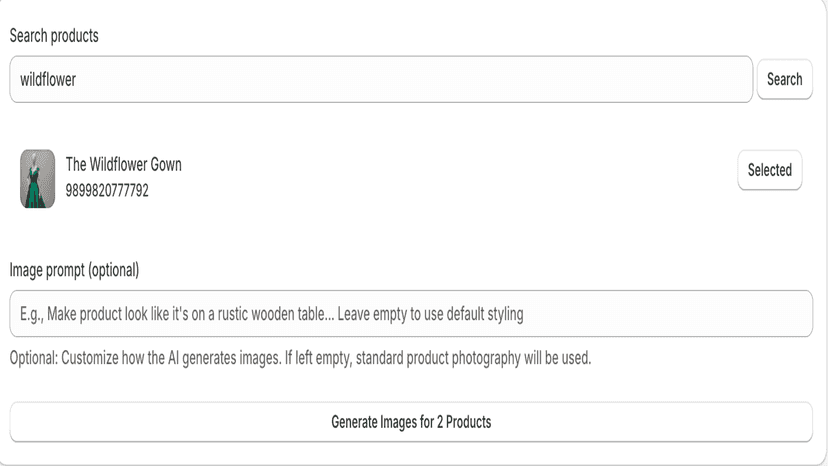 Search/Select A Product