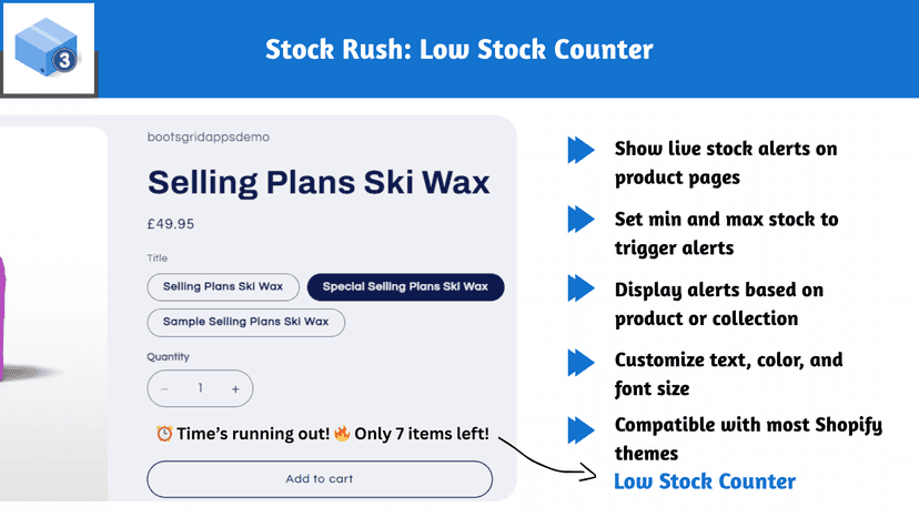 Stock Rush: Low Stock Counter Introduction