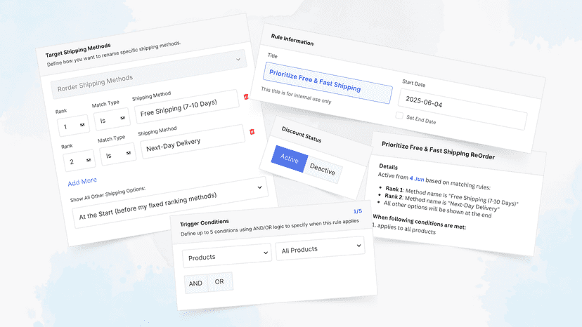 Reorder Shipping Method Example Screenshot