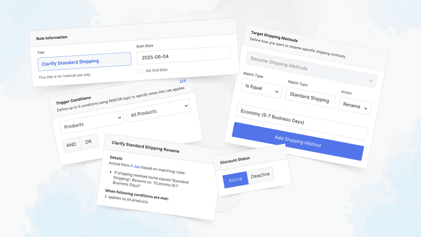 Rename Shipping Method Example Screenshot