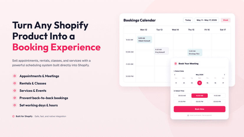 Turn Any Shopify Product Into a Booking Experience