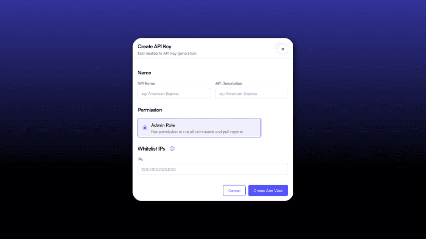 Generate API Keys