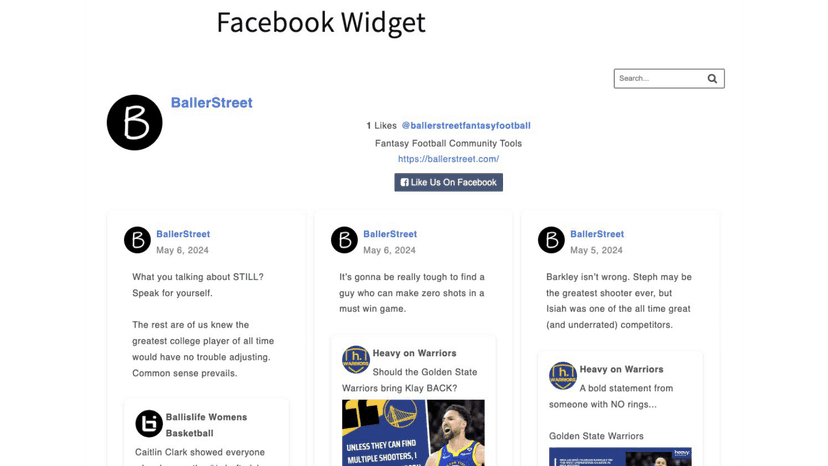 Facebook widget