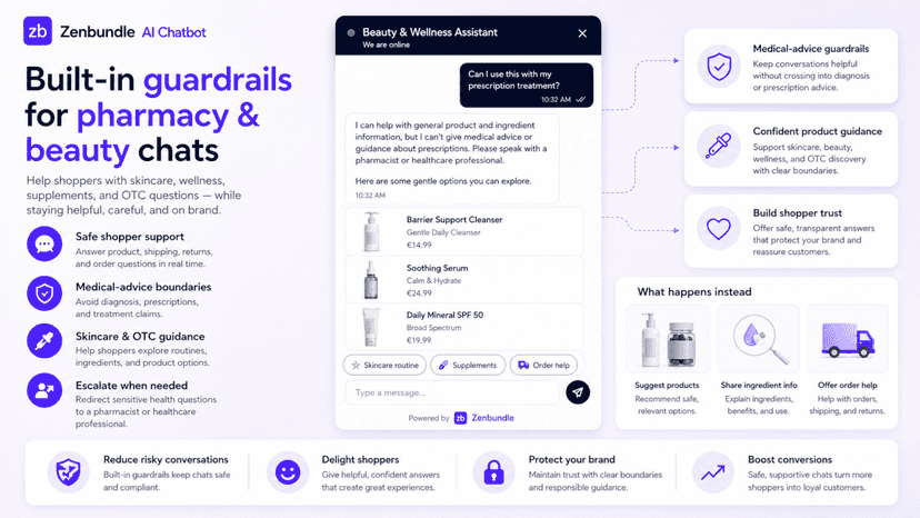 Built-in guardrails: the assistant declines medical questions